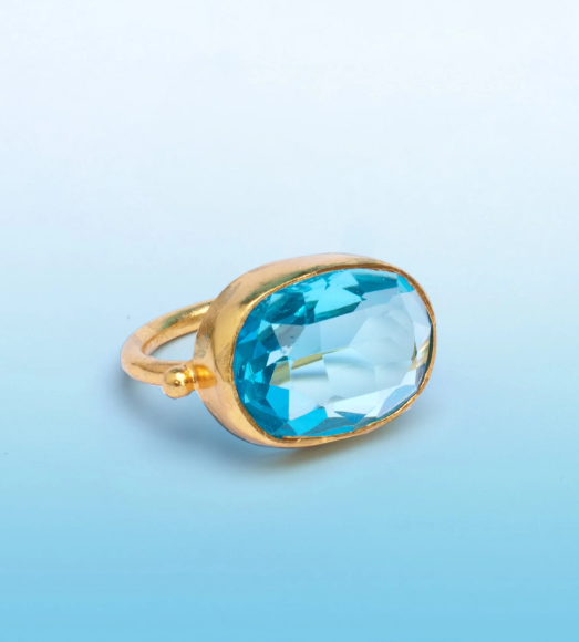 Bettina Ring in Crystal Turquoise