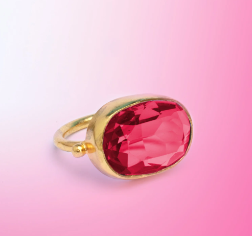 Bettina Ring in Ruby Red