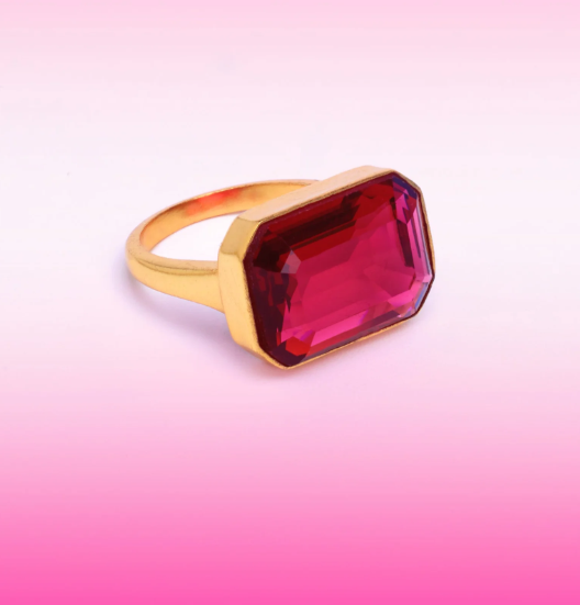 Regency Statement Ring in Ruby Red